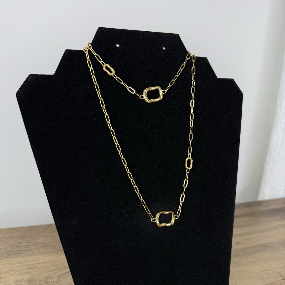 SLIDE JEWELRY 18K Gold Plated Necklace & Bracelet Set‎ Adjustable Zirconia - Picture 2 of 16